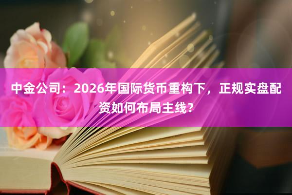 中金公司：2026年国际货币重构下，正规实盘配资如何布局主线？