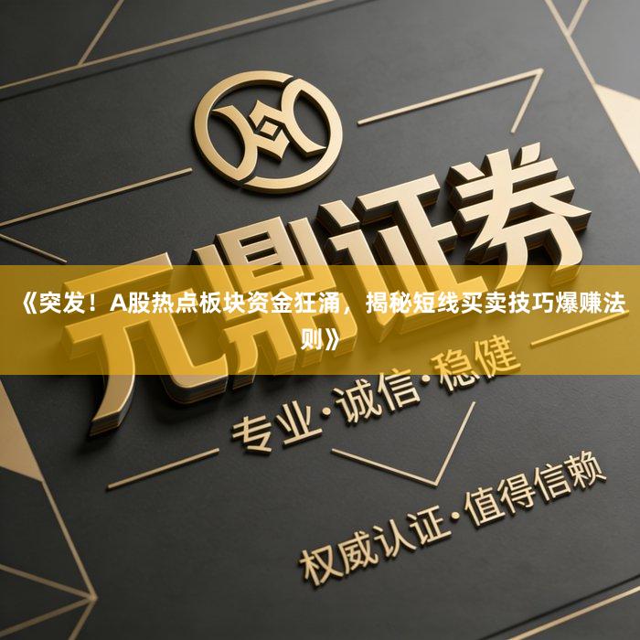 《突发！A股热点板块资金狂涌，揭秘短线买卖技巧爆赚法则》
