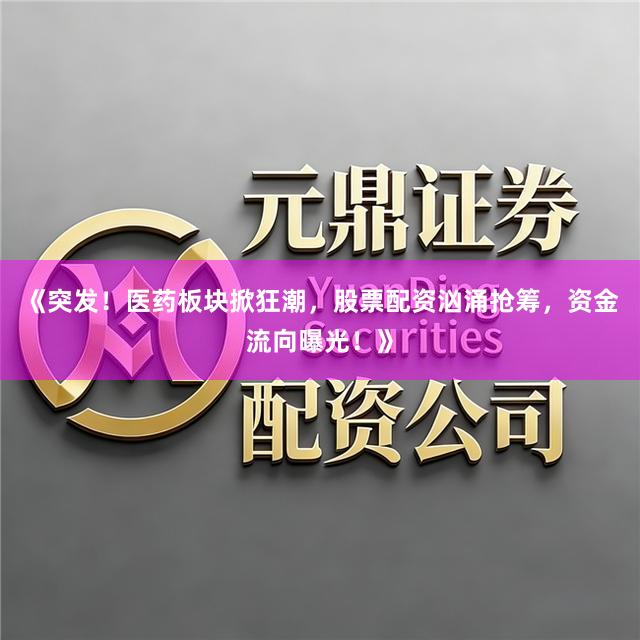 《突发！医药板块掀狂潮，股票配资汹涌抢筹，资金流向曝光！》