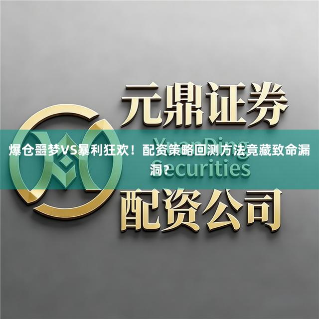 爆仓噩梦VS暴利狂欢！配资策略回测方法竟藏致命漏洞？