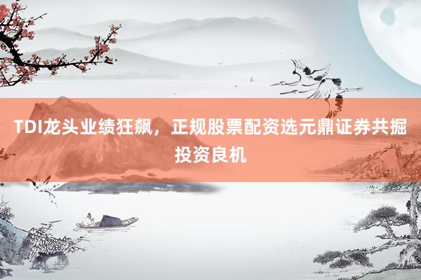TDI龙头业绩狂飙，正规股票配资选元鼎证券共掘投资良机
