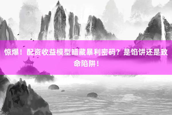 惊爆！配资收益模型暗藏暴利密码？是馅饼还是致命陷阱！